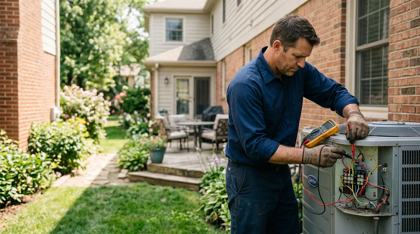 HVAC technician working near Addieville, IL